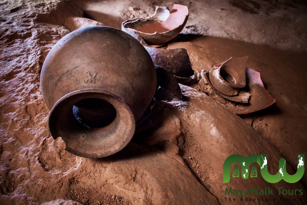 Pots broken in the Belize ATM Cave