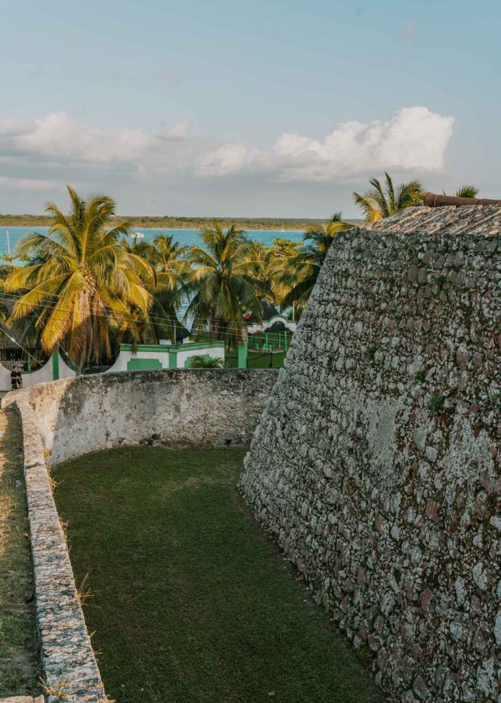 The moat of Bacalar's San Felipe Fort