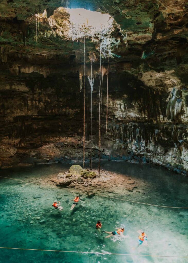 Photo of Cenote Samula at Dzitnup Cenotes park in Valladolid, Mexico